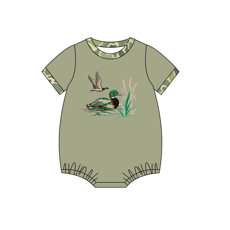 presale SR2362  Duck cattail camouflage green short-sleeved jumpsuit  2024 11.29