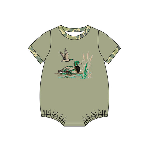 presale SR2362  Duck cattail camouflage green short-sleeved jumpsuit  2024 11.29