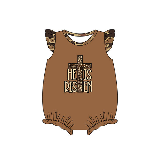 presale SR2375 Camouflage Cross Brown Vest Bodysuit   2024 12.2