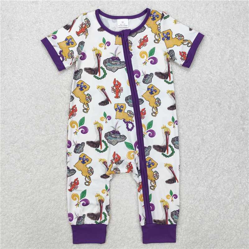 Match Western Cartoon Dog Duck Easter  Baby Boys Romper D 3.18