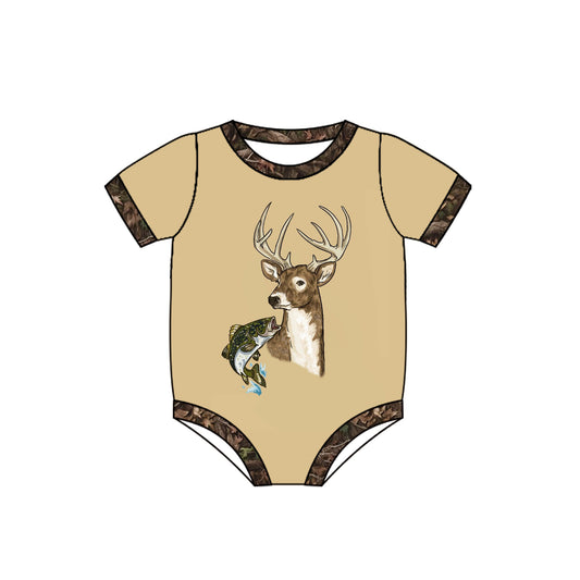 presale SR2408 Elk Fish Yellow Brown Short Sleeve Bodysuit    2024 12.6
