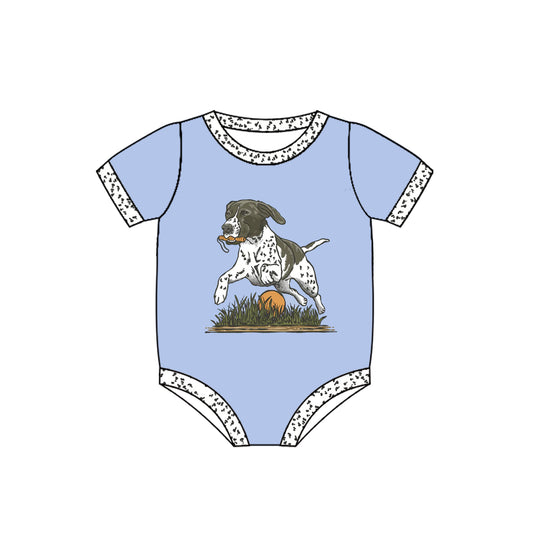presale  SR2409  Puppy Blue Short Sleeve Onesie  2024 12.6