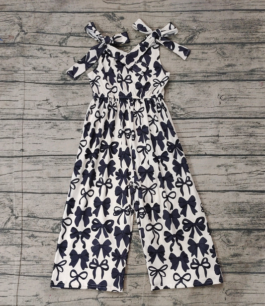presale SR2524 Baby Girls Black Cute Bows Straps Pants Jumpsuits   2025 2.15