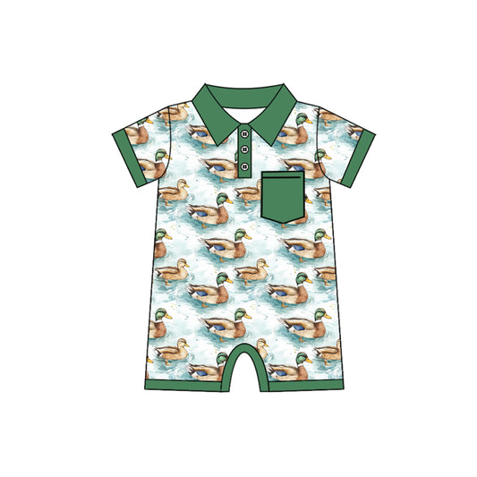 presale SR2603  Duck Green Pocket Short Sleeve Bodysuit  2025  1.4