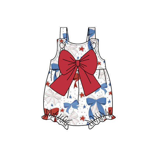 presale SR2621 Baby Infant Girls Baseball Bows Straps Rompers   2025  1.8