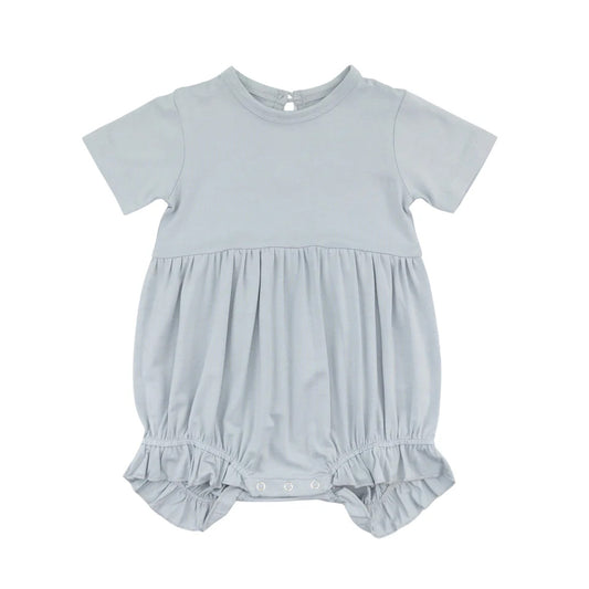 presale SR2763 Baby Infant Girls Summer Light Blue Short Sleeve Rompers D 2.13