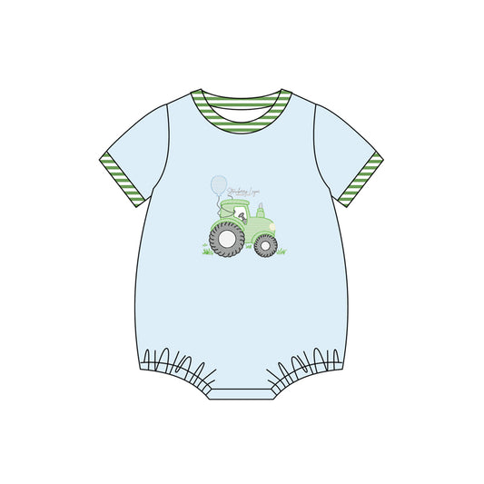 presale SR2767  Sky blue short-sleeved tractor balloon bodysuit  D 2.13