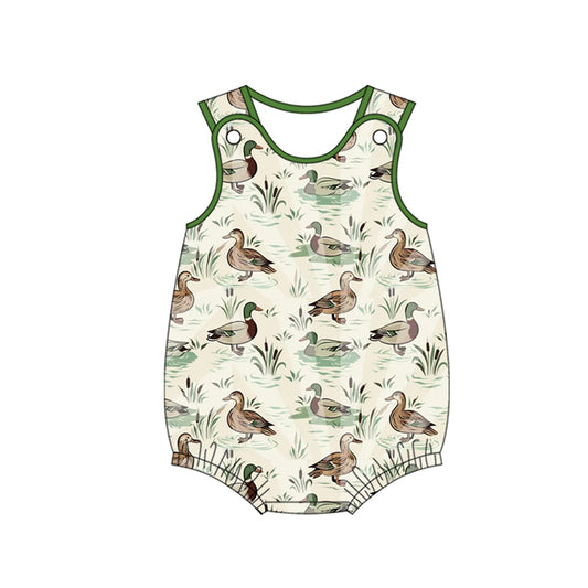 presale SR2778 Baby Infant Boys Southern Ducks Green Rompers 2025 2.15