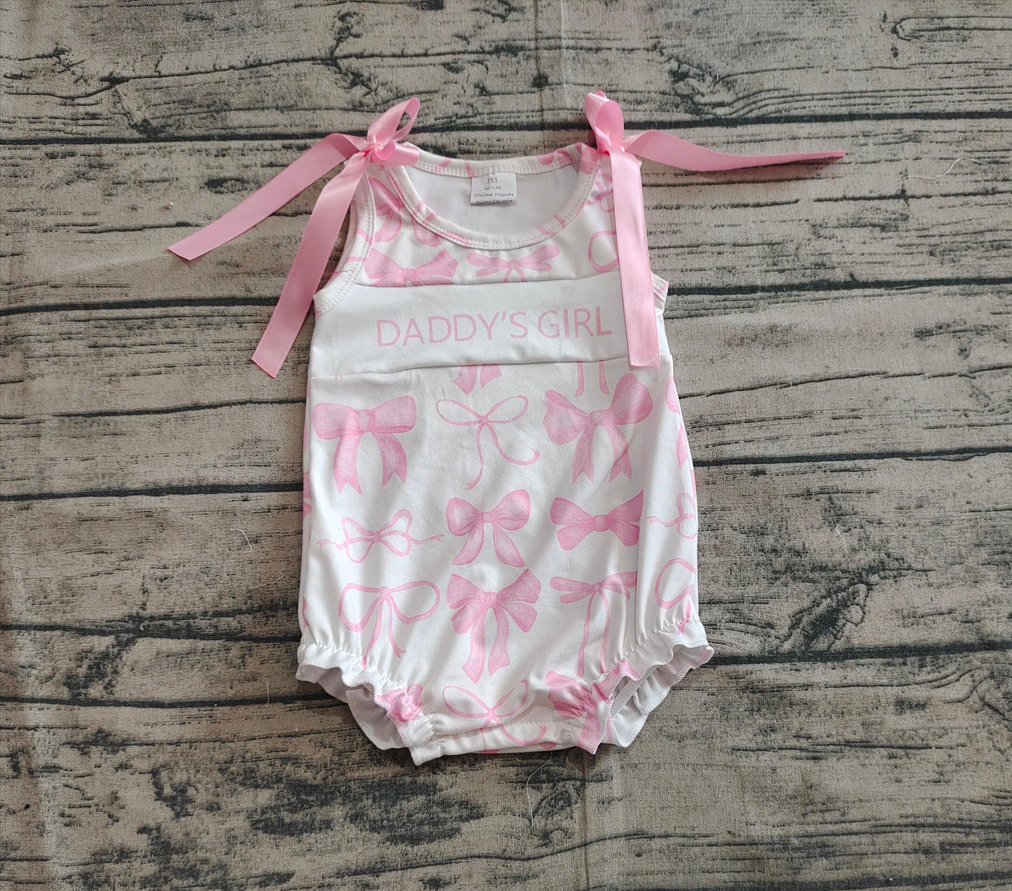 SR2818  Baby Infant Girls Daddy's Girl Bows Rompers  D 4.4