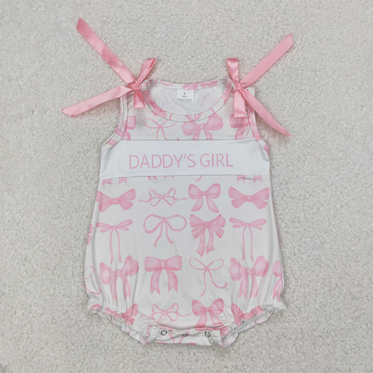 SR2818 Baby Infant Girls Daddy's Girl Bows Rompers D 4.4