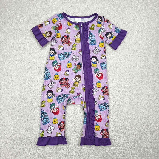 SR2870  Baby Infant Girls Cartoon Zip Rompers D 4.12