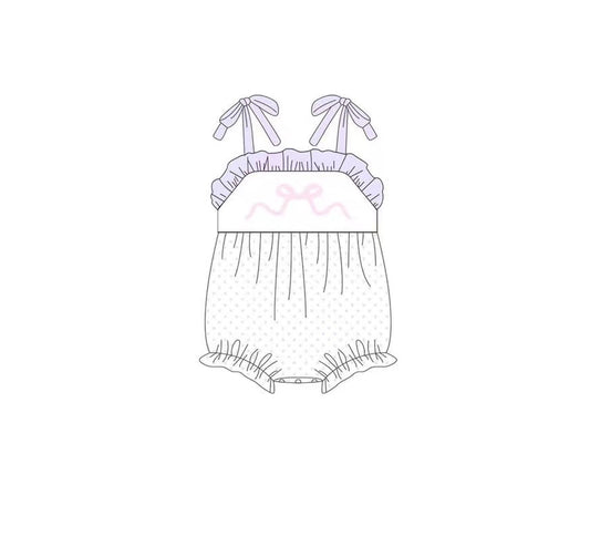 presale SR2881  Baby Infant Girls Pink Coquette Straps Rompers D 3.5