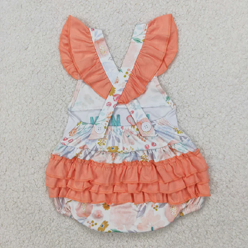 Match Embroidery Baby Girls Boys I LOVE MOM Rompers Summer Outfits D 3.31