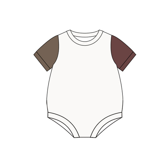 presale SR3018 Baby Infant Kids Dark Brown Sleeves Rompers  D 3.19