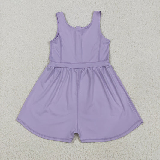 SR3020 Baby Girls Lavender Sleeveless Yoga Jumpsuits D 5.23