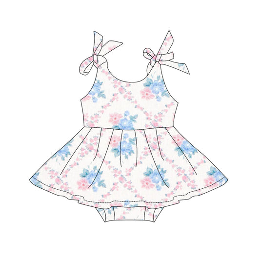 presale SR3047 Powder Blue Floral Plaid Camisole Bodysuit  D 3.29