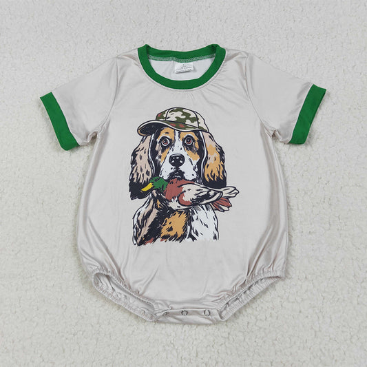 SR3091  Baby Boys Short Sleeves Dog Duck Rompers D 6.17