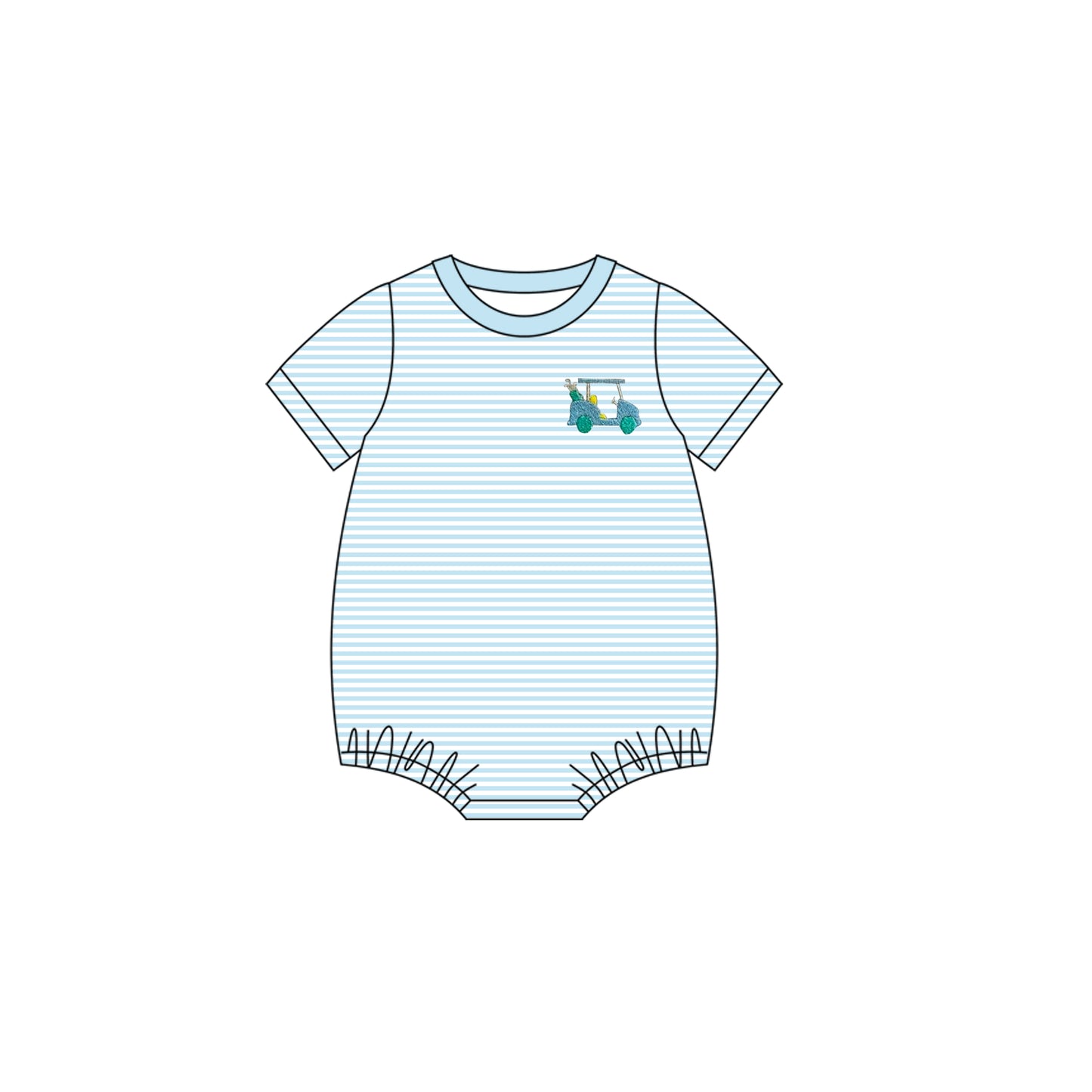presale SR3188  Baby Boys Blue Short Sleeves Golf Rompers D 7.17
