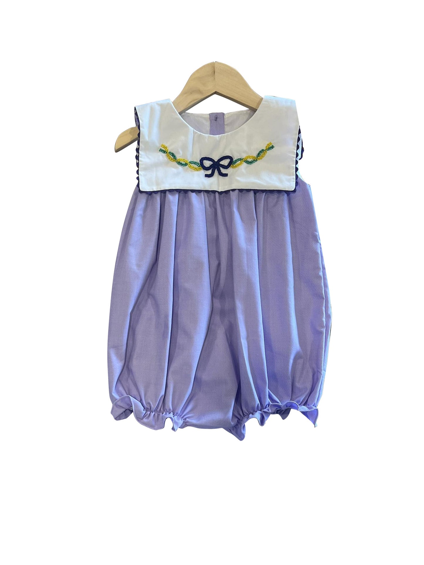 presale SR3235 Baby Girls Sleeveless Mardigras Bows Ruffle Rompers  D 925