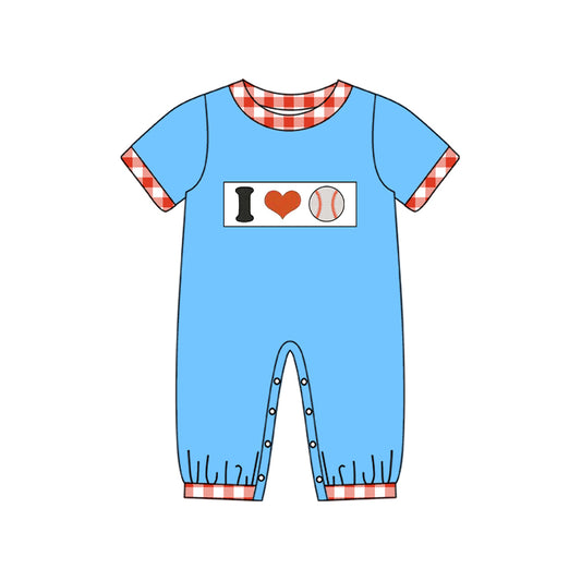 presale SR3367 Baby Boys I Love Baseballs Team Footie Rompers D 1029
