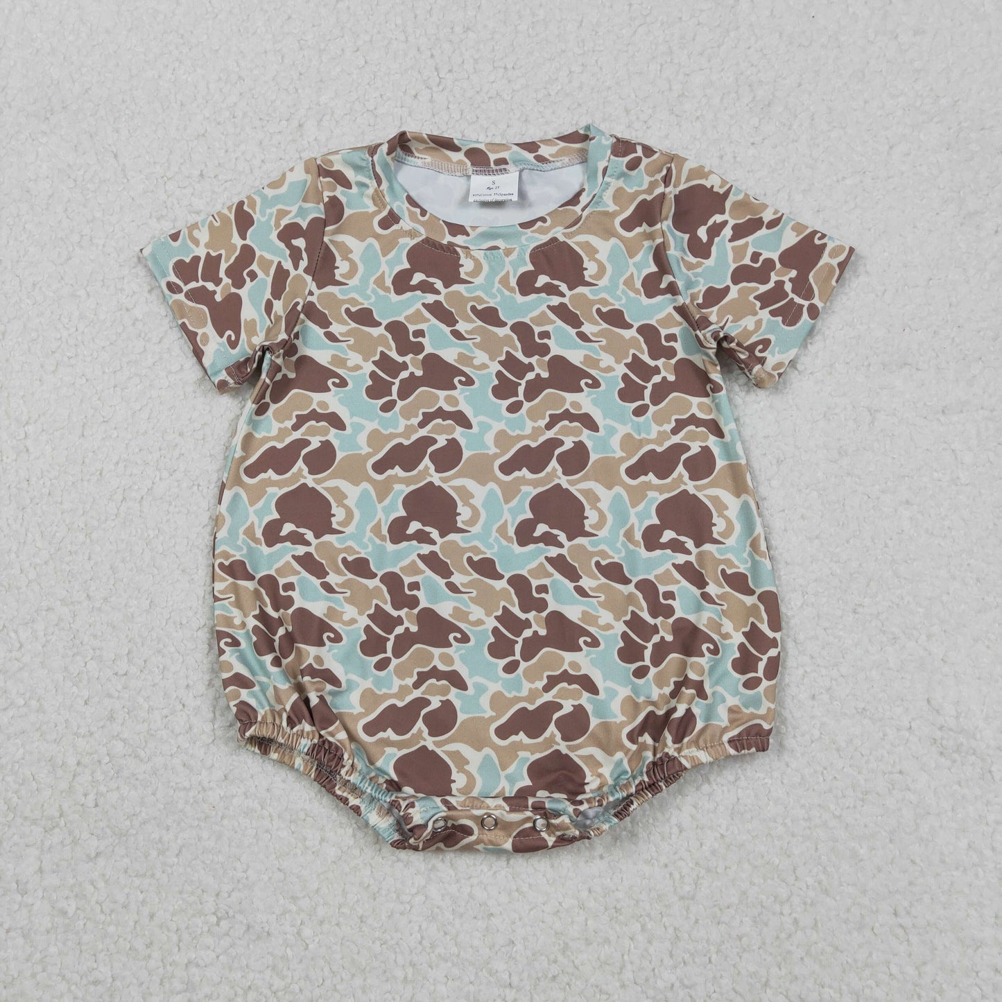 Baby Boys Southern Khaki Camo Rompers Short Sleeve Comfortable Soft Cotton Baby Outfit for Boys