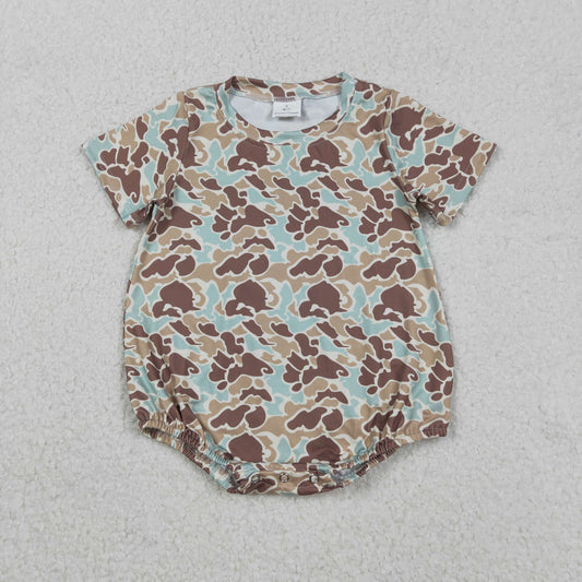 Baby Boys Southern Khaki Camo Rompers Short Sleeve Comfortable Soft Cotton Baby Outfit for Boys