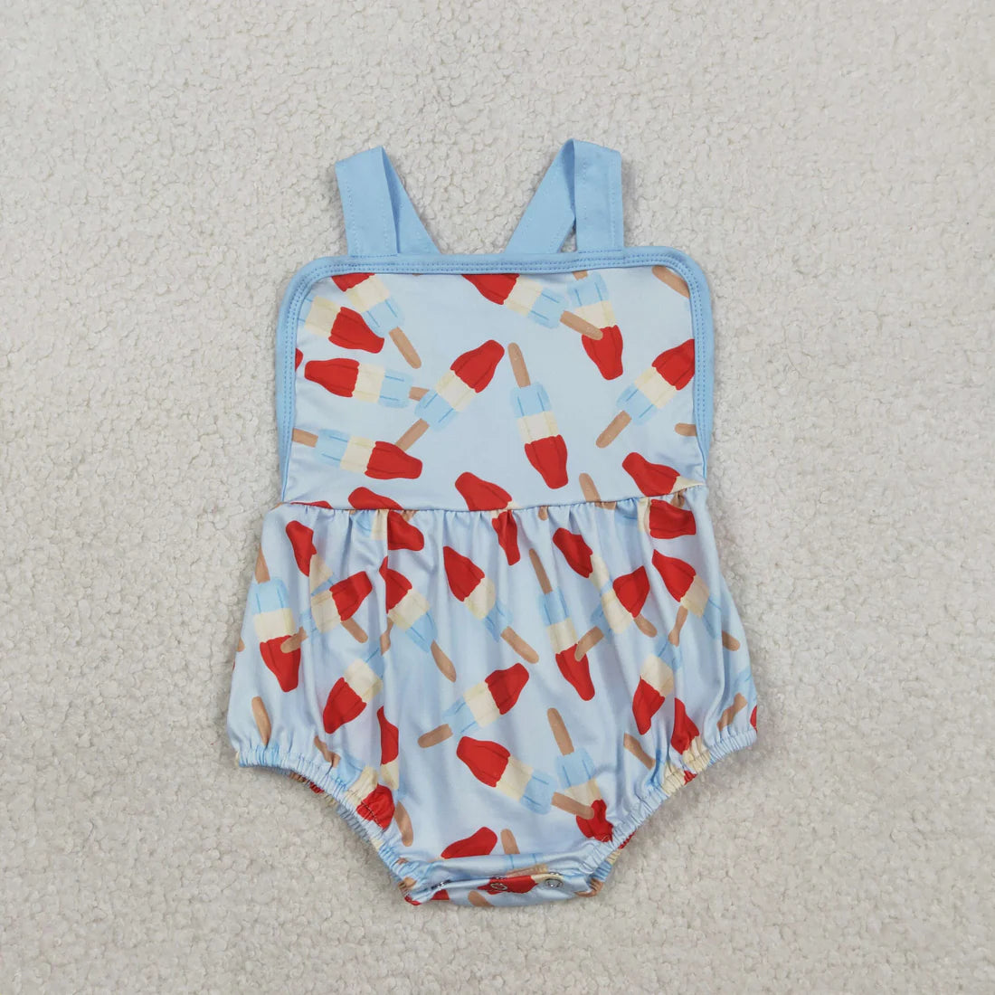 RTS Sibling Baby Boys Popsicle Shirt Top Pockets Short 4th of July Clothes Set Strap Rompers