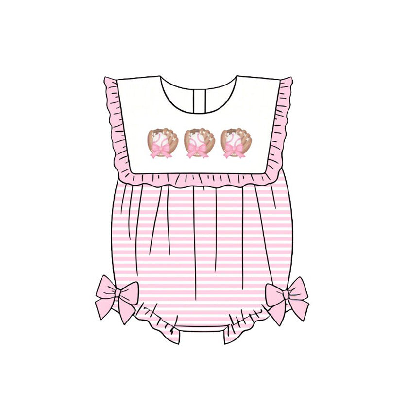 Pre order baseball bubble girl baby clothes