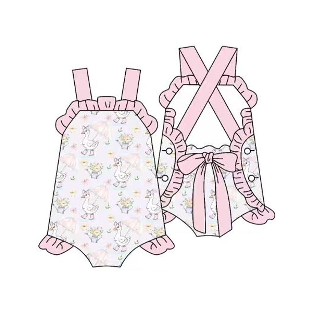 Pre order silly goose backless romper baby clothes