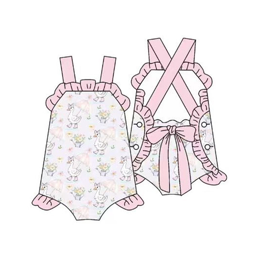 Pre order silly goose backless romper baby clothes