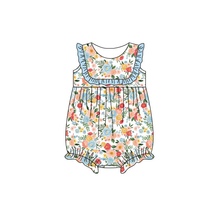 Pre order garden flower girl bubble romper
