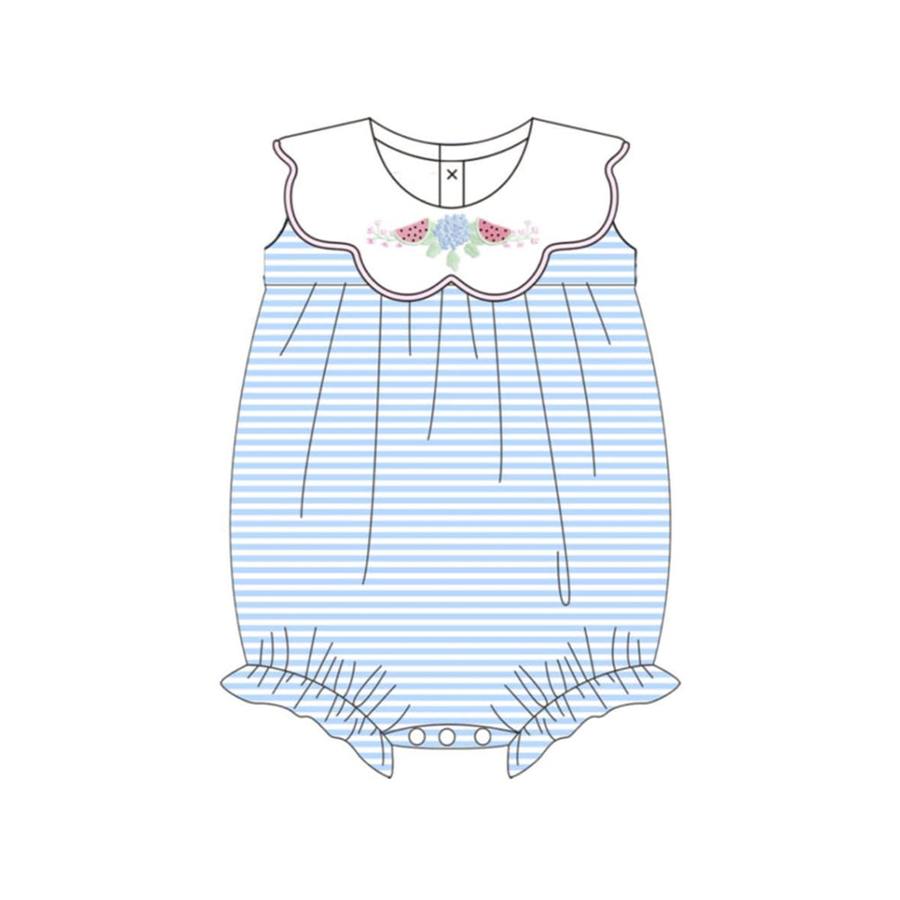 Pre order watermelon baby girl bubble romper