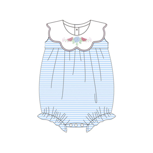 Pre order watermelon baby girl bubble romper
