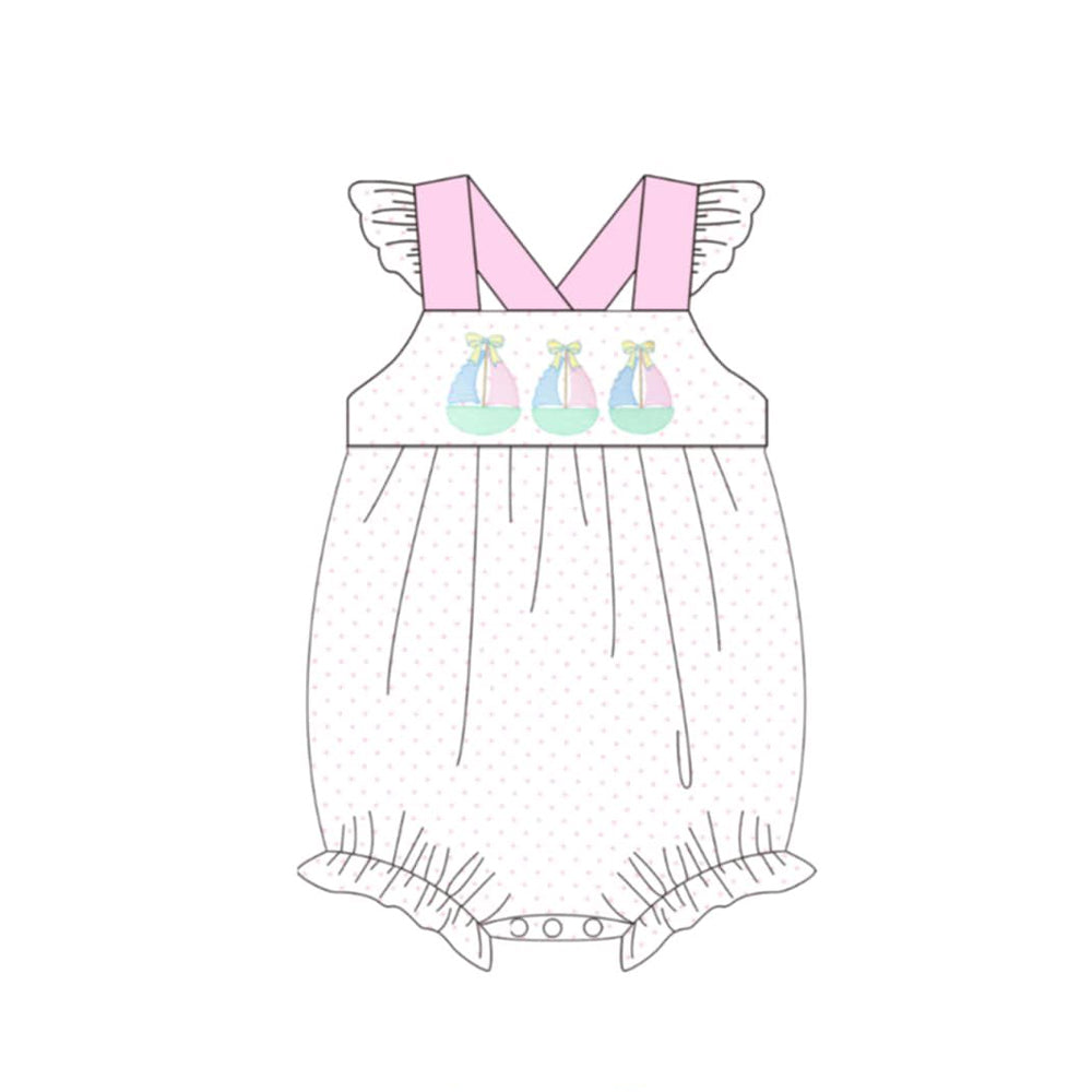 Pre order  sailboat girl bubble romper