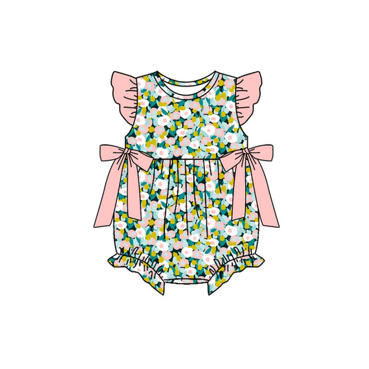 Pre order floral bubble romper for girl