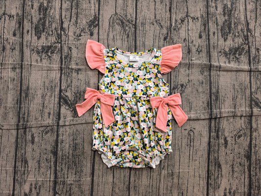 Pre order flutter sleeve floral bubble