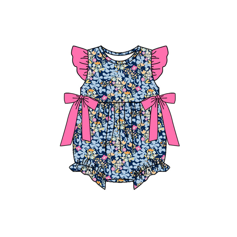 Pre order floral bubble romper for girl