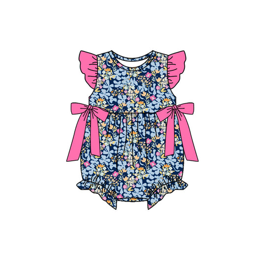 Pre order floral bubble romper for girl