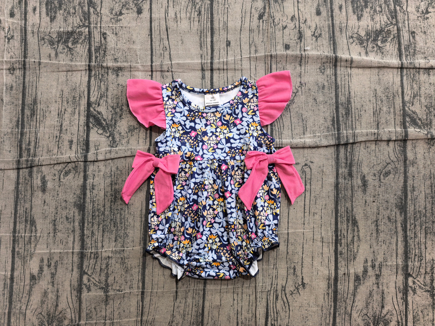 Pre order flutter sleeve floral bubble