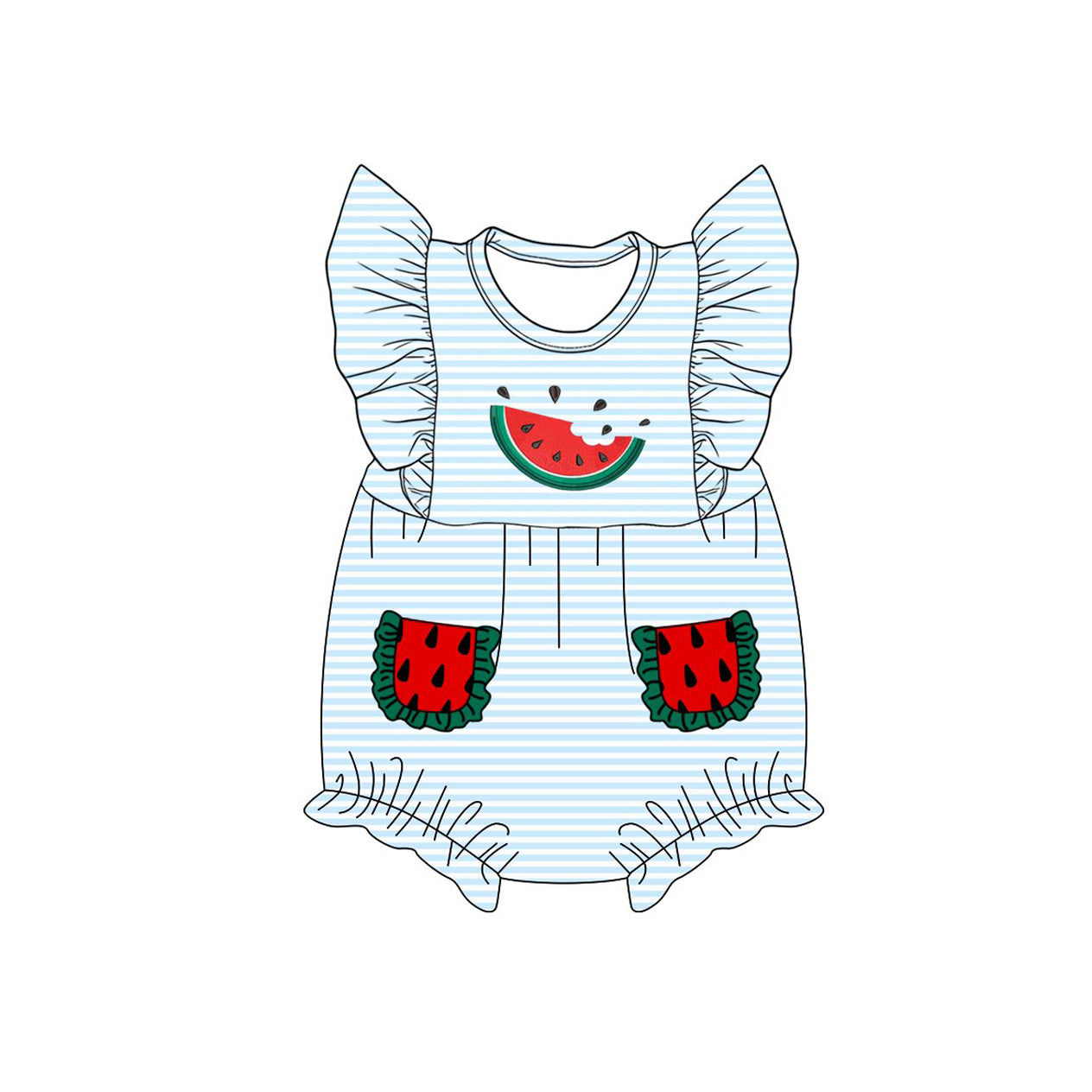 Pre order watermelon bubble baby girl clothing