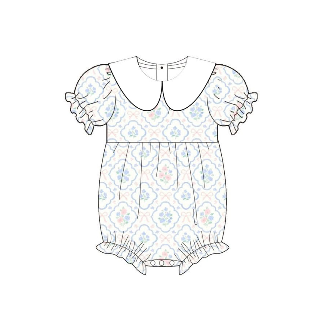 Pre order flower floral collared bubble
