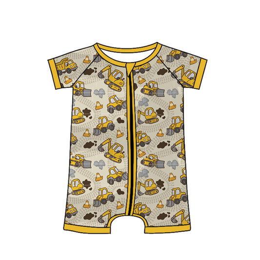 Pre order short sleeve zipper construction shorties