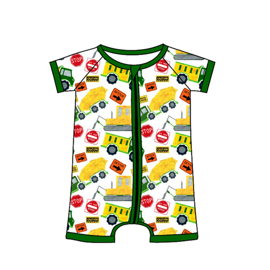 Pre order short sleeve zipper construction shorties
