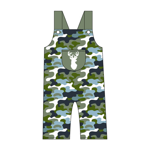 Pre order boys strap camo hunting romper