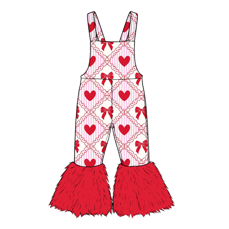 Pre order strap faux fur romper