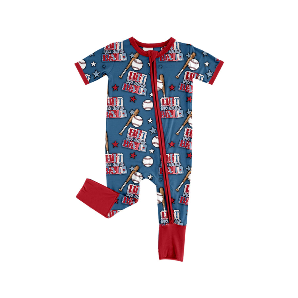 Pre order baseball print pjs sibling clothing