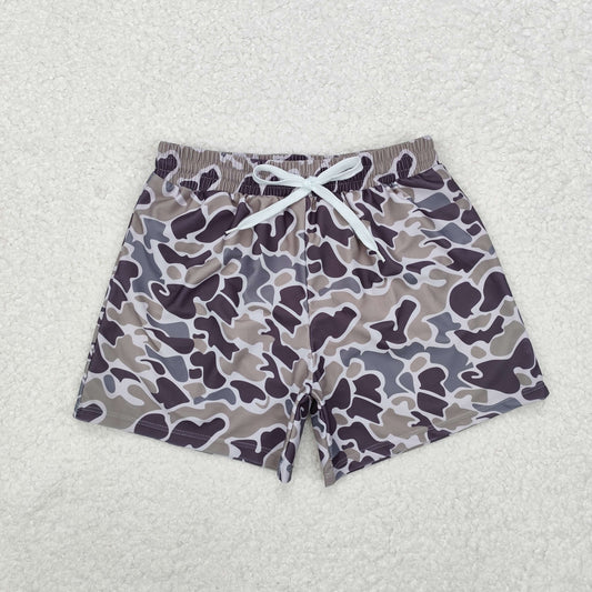 SS0079 Baby Boys Gray Camouflage Swim Trunks D 5.14