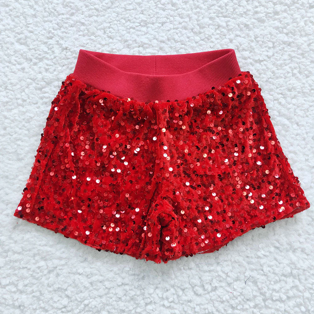 Match Baby Girls Sibling Sister Sequin Shorts