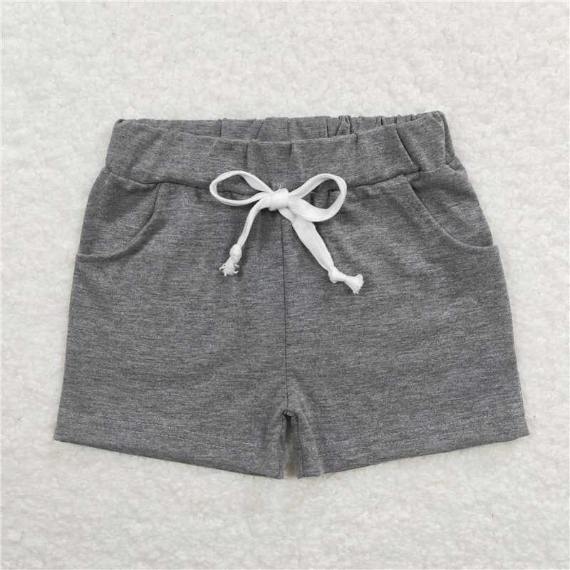 BSSO1466  Baby Boys Western Rodeo Pullovers Shirt Grey Shorts Outfits Sets  D 3.26