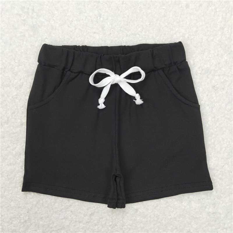 BT0360 Letter Tractor Brown Short Sleeve Top+SS0137 black pocket shorts